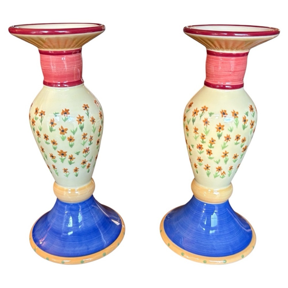 Hard to Find Vintage Pfaltzgraff Pistoulet Candle Holders (set of 2) - Picture 4 of 11